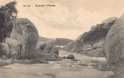 B622 Brasilien Guaruja Pedras Vintage Postkarte