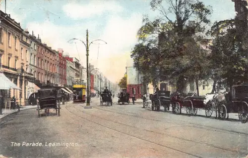 B623 England Parade Leamington Vintage Postkarte