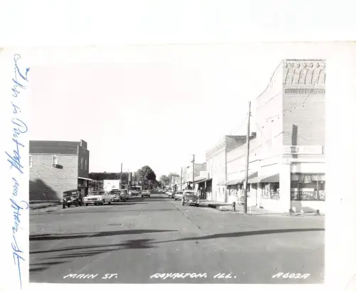 US Illinois Royalton Main St Coca Cola Adv Royal Crown Auto RPPC Postkarte B958