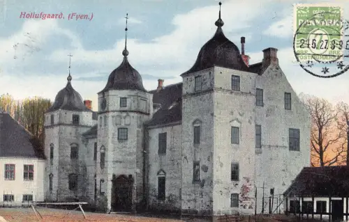 Dänemark 1927 Hollufgaard Fyen Philatelistisches Interesse Vintage Postkarte