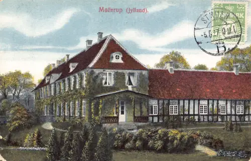 Dänemark 1927 Mollerup Jylland Philatelistisches Interesse Vintage Postkarte