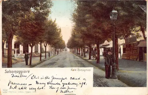 Italien 1902 Salsomaggiore Viale Romagnosi Vintage Postkarte B965