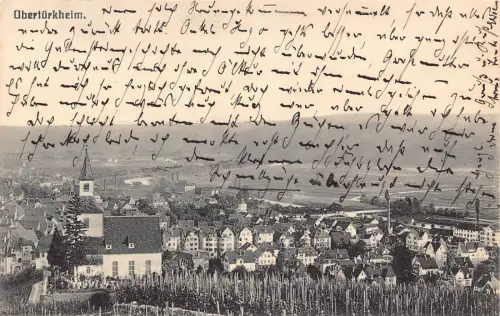 A060 Deutschland 1914 Obertuerkheim Panoramablick Vintage Postkarte