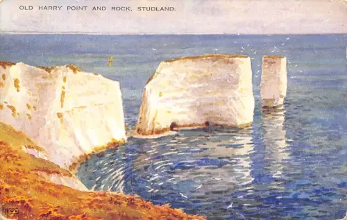 A887 England 1949 alte Harry Point und Rock Studland Vintage Postkarte