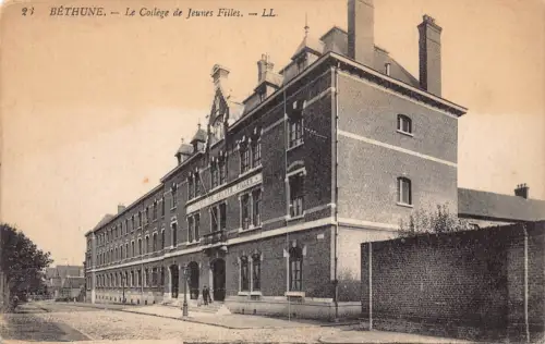 C010 Frankreich, Bethune Le College de Jeunes Filles Vintage Postkarte