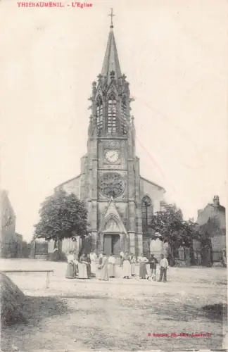 C011 Frankreich, Thiebaumenil L'Eglise Postkarte