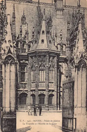 C011 Frankreich, Rouen Palais de Justice Vintage Postkarte