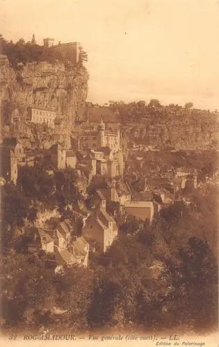 C012 Frankreich, Roc-Amadour, Vue Generale Vintage Postkarte
