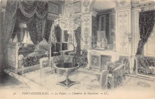 C011 Frankreich, Fontainebleau-Le Palais Chambre de Napoleon Postkarte