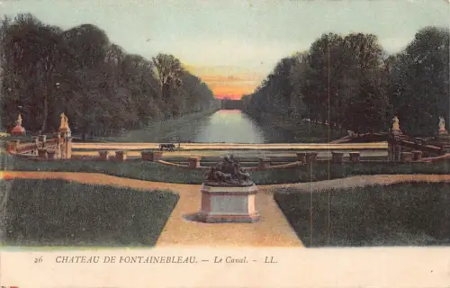 C011 Frankreich, Chateau de Fontainebleau-Le Canal 1907 Postkarte
