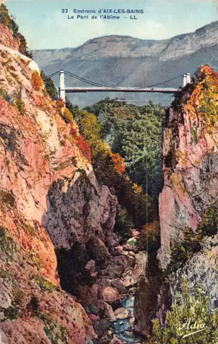 C013 Frankreich, Environ d'AIX LES BAINS, Brücke Vintage Postkarte