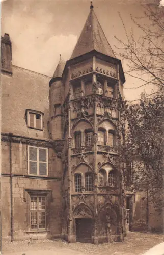 C012 Frankreich Bourges La Cour du Petit Lycee 1905 alte Postkarte