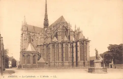C015 Frankreich, Amiens La Cathedrale L'Abside Vintage Postkarte