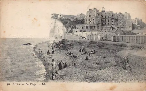 C014 Frankreich, Puys La Plage Vintage Postkarte