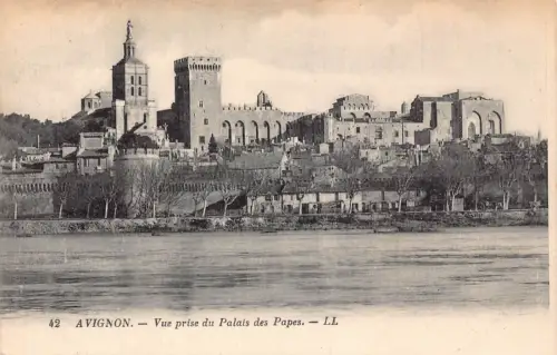C015 Frankreich, Avignon Vue prise du Palais des Papes 1926 alte Postkarte