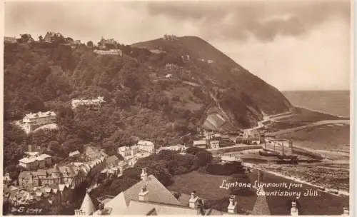 L312 England Lynton und Lynmouth von Goutisbury Hill Vintage Postkarte