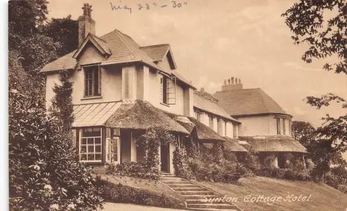 L312 England Sunton Cottage Hotel Vintage Postkarte