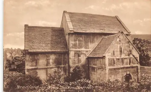L312 England Bradford auf Avon Sächsische Kirche Vintage Postkarte