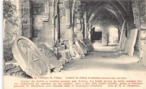 L312 Frankreich 1915 Feldpost 1. Weltkrieg Ruinen von d l'Abbaye de Villers Vintage Postkarte