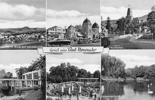 L311 Deutschland Gruss aus Bad Neuenahr Kurhotel Autos Casino Schwänesee AK