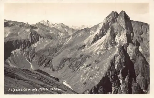 A074 Österreich Apele 1700m mit Höfats 2260m Berggipfel Postkarte
