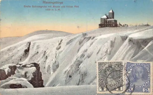 A065 Polen 1914 Riesengebirge Riesengebirge Schneegrube AK
