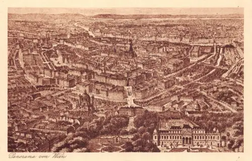 A066 Österreich 1938 Wien Wien Panorama Führer in Wien Stempel Postkarte