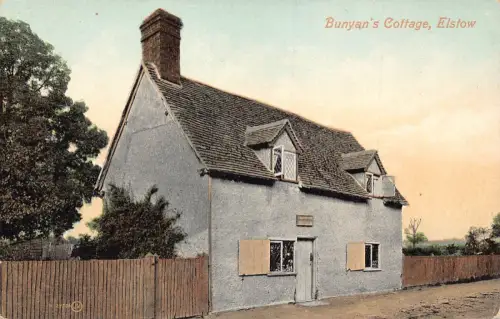 A889 England Bunyan's Cottage Elstow Vintage Postkarte