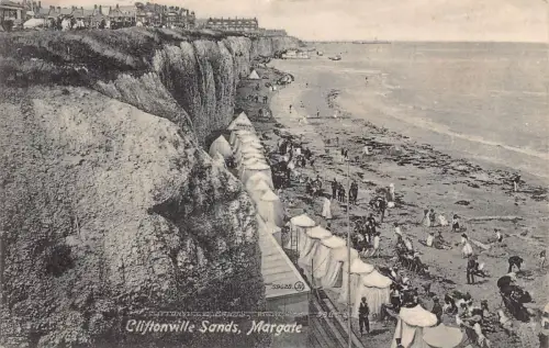 A888 England Cliftonville Sands Margate Beach Vintage Postkarte