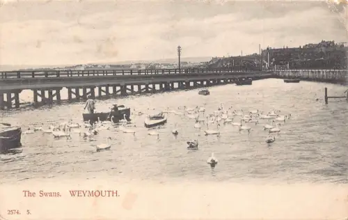 A890 England Weymouth The Swans Bridge Vintage Postkarte