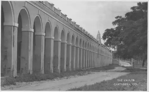 L334 Kolumbien Die Gewölbe Cartagena Vintage Postkarte