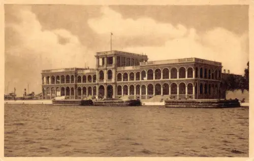A900 Ägypten Port Said Marinehaus Vintage Postkarte