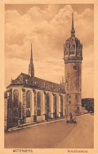 L339 Deutschland Wittenberg Schlosskirche Vintage Postkarte