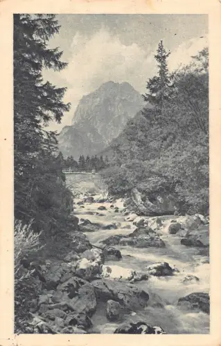 L339 Deutschland 1926 Bergland Flusswald Vintage Postkarte