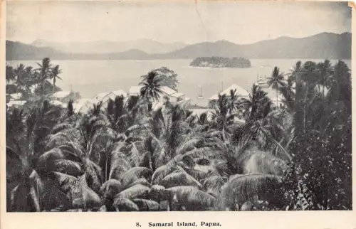 B642 Papua Neuguinea Samarai Insel Vintage Postkarte