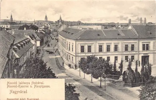L510 Rumänien Nagyvarad Oradea 1900 Militärschule geschliffen Vintage Postkarte