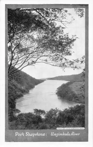 B166 Südafrika Hafen Shepstone Umzimkulu Fluss Vintage Postkarte
