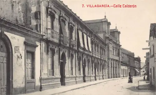 B176 Spanien Villagarcia Calle Calderon Vintage Postkarte