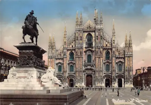 Italien Milano Mailänder Dom RPPC Vintage Postkarte