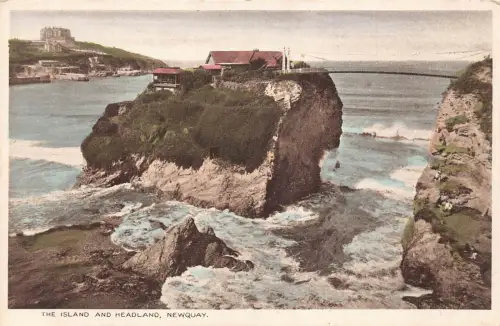 A905 England Insel und Landzunge Newquay Vintage Postkarte