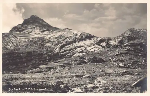 L341 Deutschland Hocheck mit Warzmann Klippengebirge RPPC Vintage Postkarte