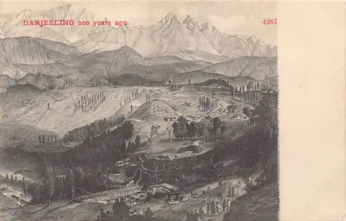 A906 Indien Darjeeling vor 200 Jahren Vintage Postkarte
