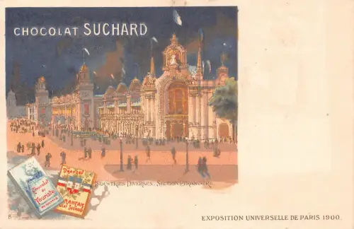 Werbung Schokolade Suchard Frankreich Expo Universelle Paris 1900 Postkarte B978
