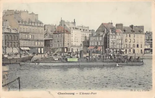 A912 Frankreich 1904 Cherbourg L'Avant Hafen Dampfschiff Vintage Postkarte