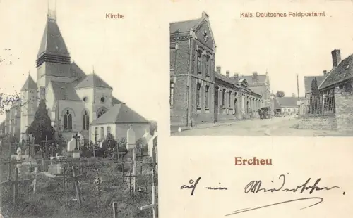 Frankreich 1916 Ercheu alte Feldpostkarte