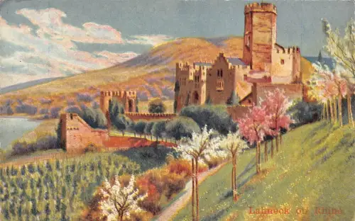 L012 Deutschland Lahneck auf Rheinburg Vintage Postkarte
