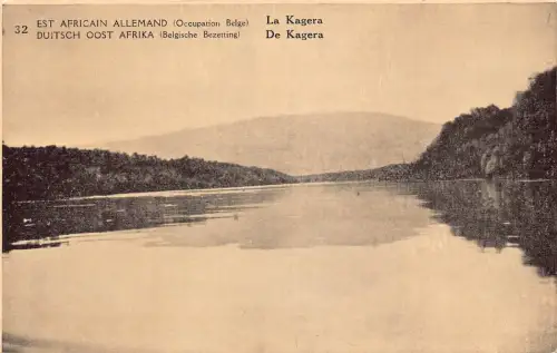 Deutsch Ostafrika Belgisch Ok Kongo La Kagera Fluss Vintage Postkarte B981