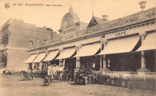 Belgisch-Kongo Lubumbashi Elisabethville Hotel Metropole Cafe Postkarte B980