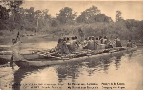 Deutsch Ostafrika Belgisch Ok Kongo nach Biaramulo Kagera Ureinwohner Postkarte B981