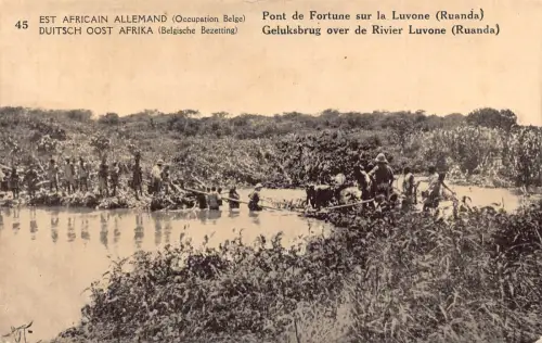 Deutsch Ostafrika Belgisch Ok Ruanda Glücksbrücke Luvone Fluss Postkarte B983